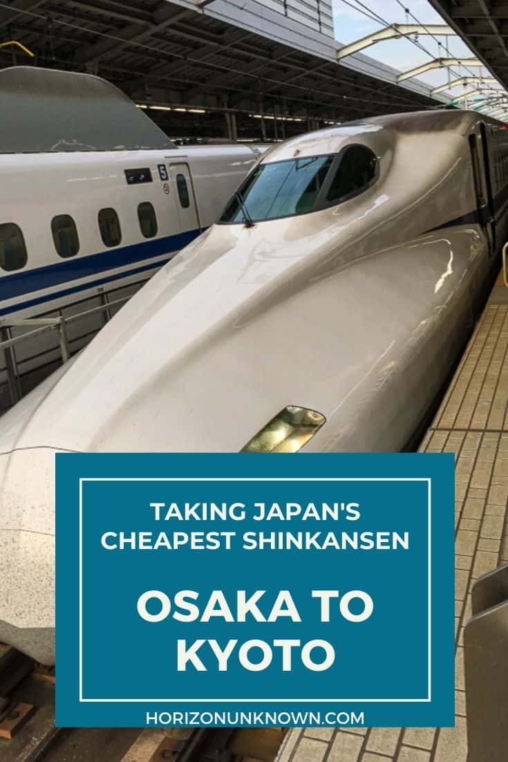 Take the bullet train to Osaka from Kyoto 