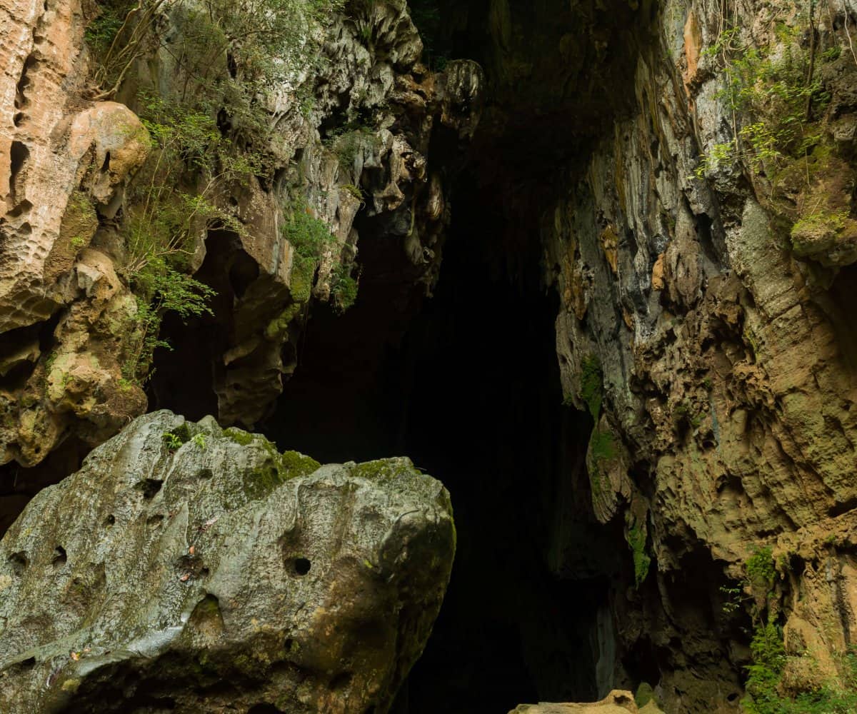 The secret entrance to Dark Cave, Phong Nha Trekking Tour