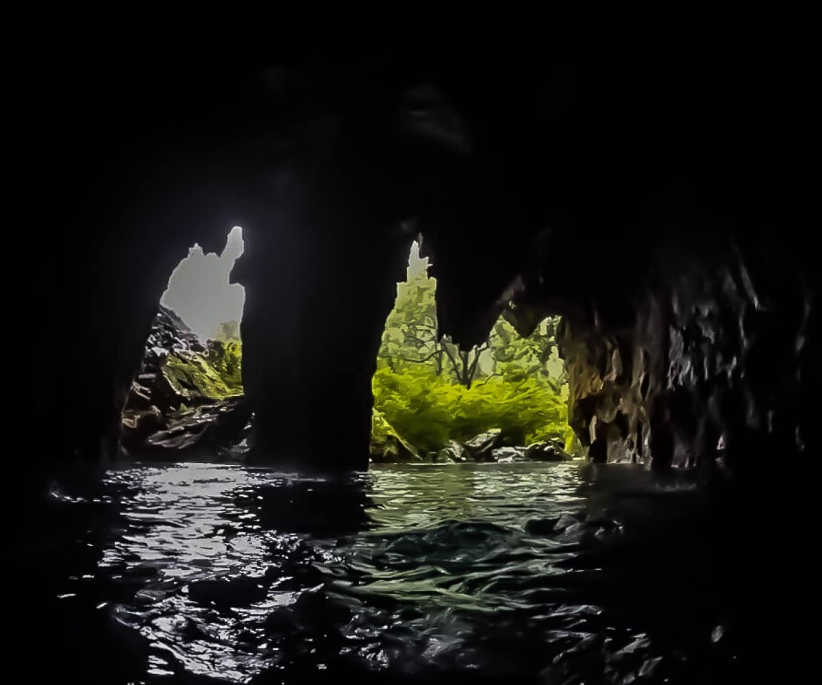 Swimming inside E-Cave, Phong Nha Trek, Vietnam