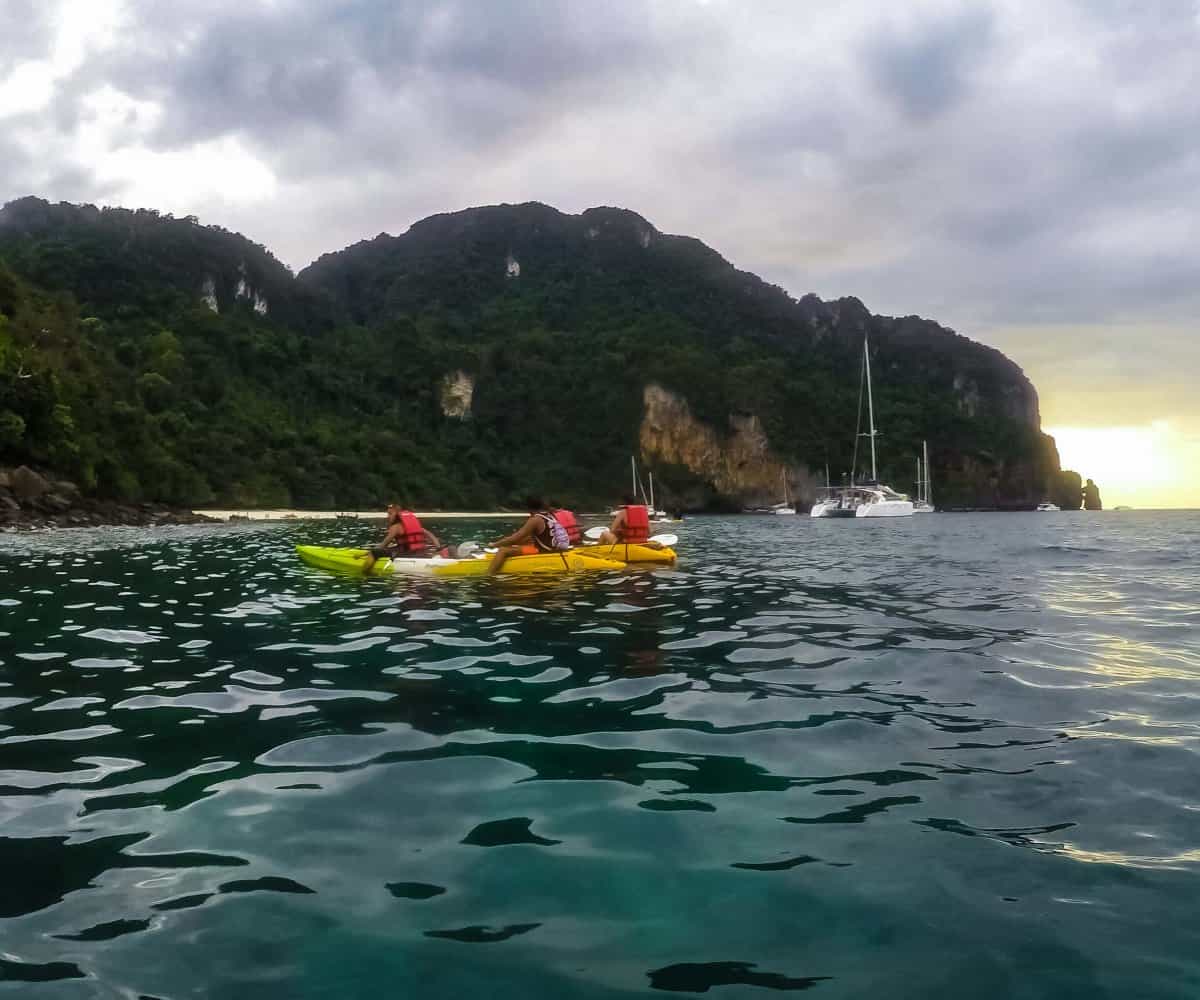 Kayaking is a beautiful activity and Phi Phi sight, Thailand.