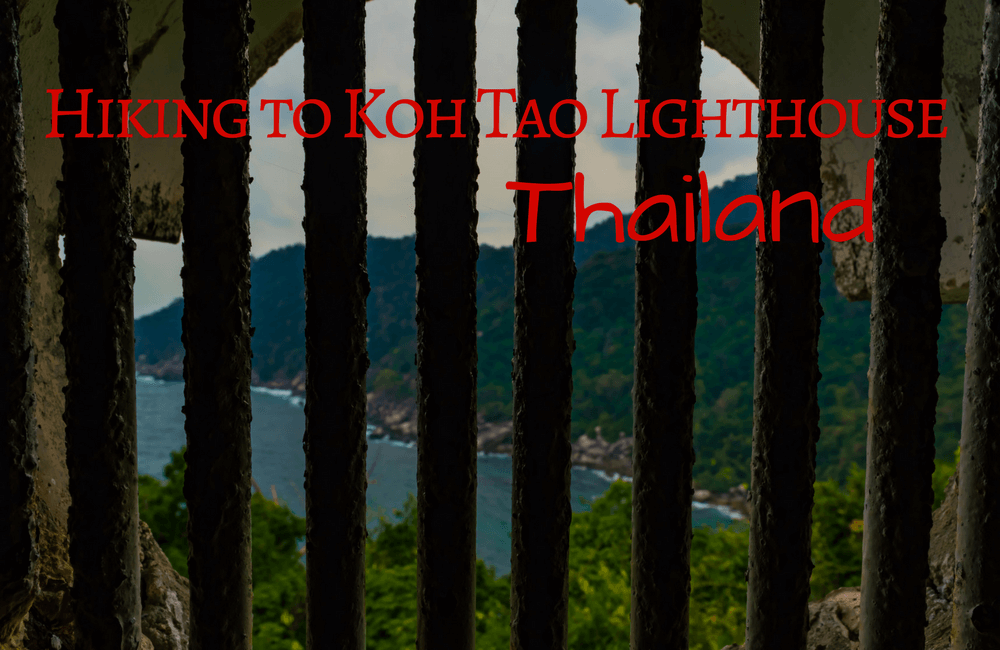 The view from inside Koh Tao Lighthouse, Thailand