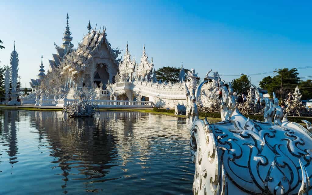 The beautiful Chiang Rai attraction, Wat Rong Khun, The White Temple, Thailand