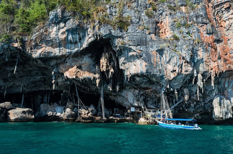 Phi Phi Leh island tour stop at Viking Cave, Thailand