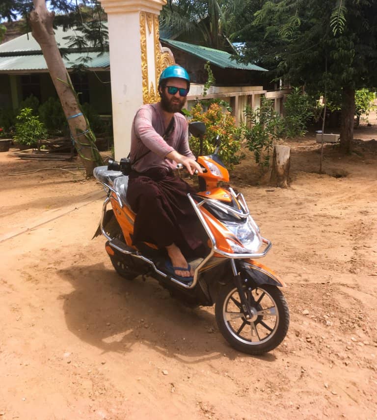 Motorbiking in Bagan, Myanmar