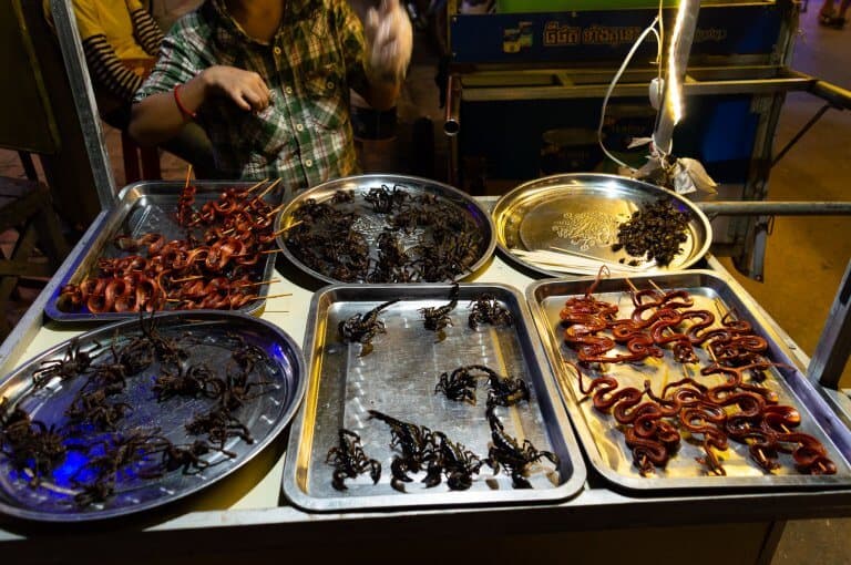 Try some insects and creepy crawleys in Siem Reap, Cambodia