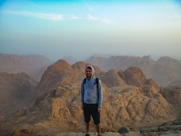 Standing on top of Mount Sinai, Egypt