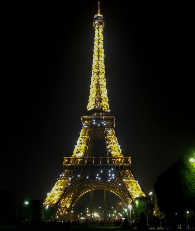 During the night, the Eiffel Tower sparkles - A beautiful sight!