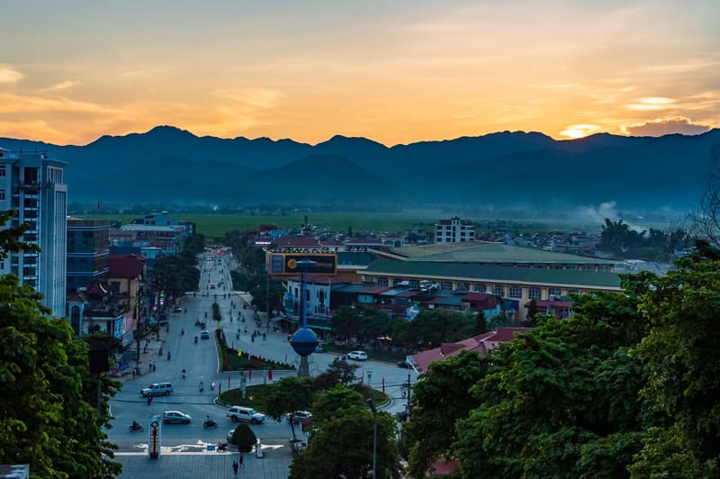 Sunset in Dien Bien Phu, Vietnam