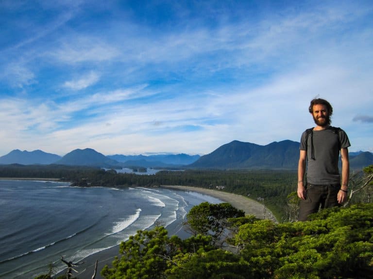 A lookout over Canada's beautiful surfing hub, Tofino