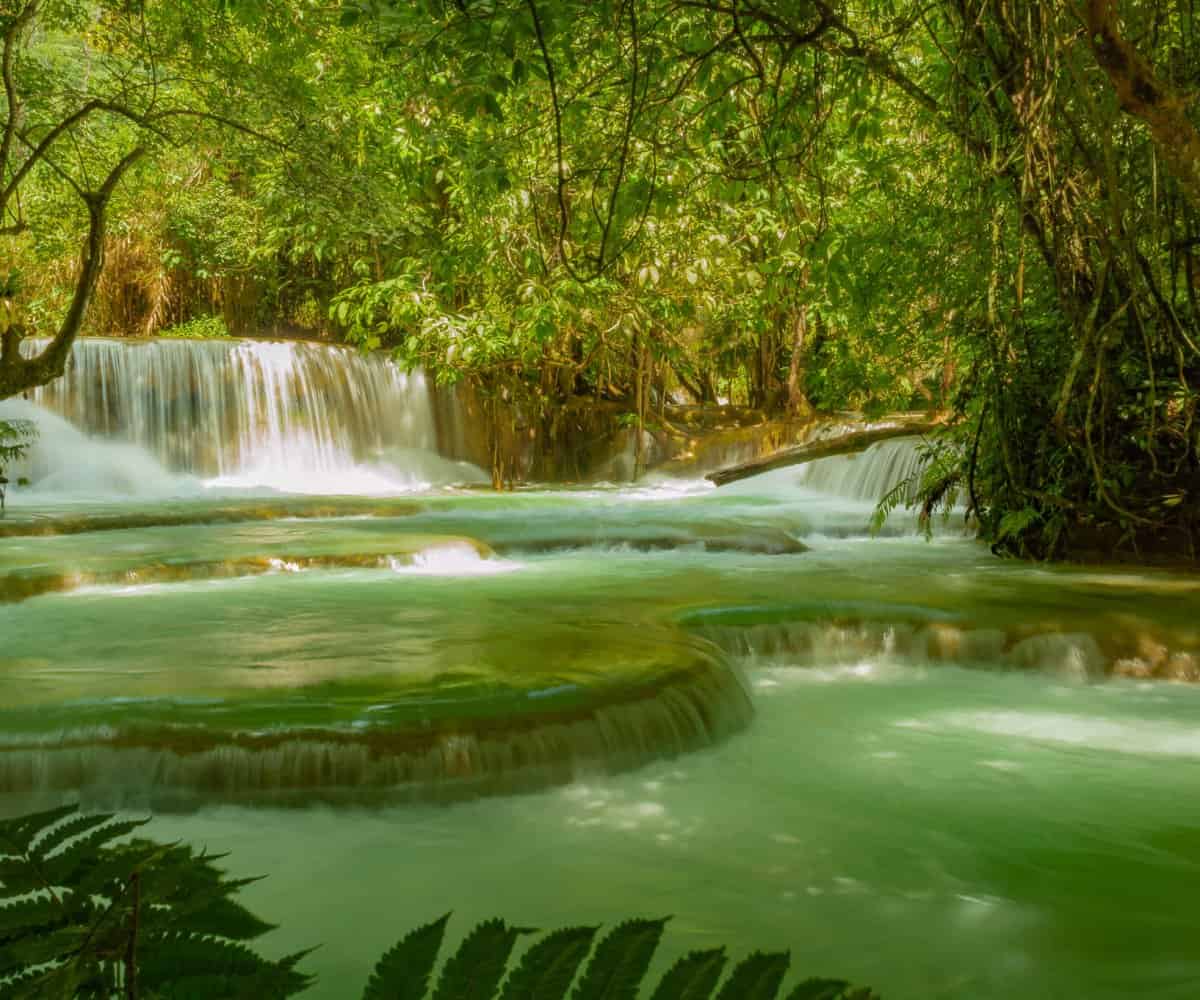 Best places to visit in central Laos, Kuang Si Falls, Laos