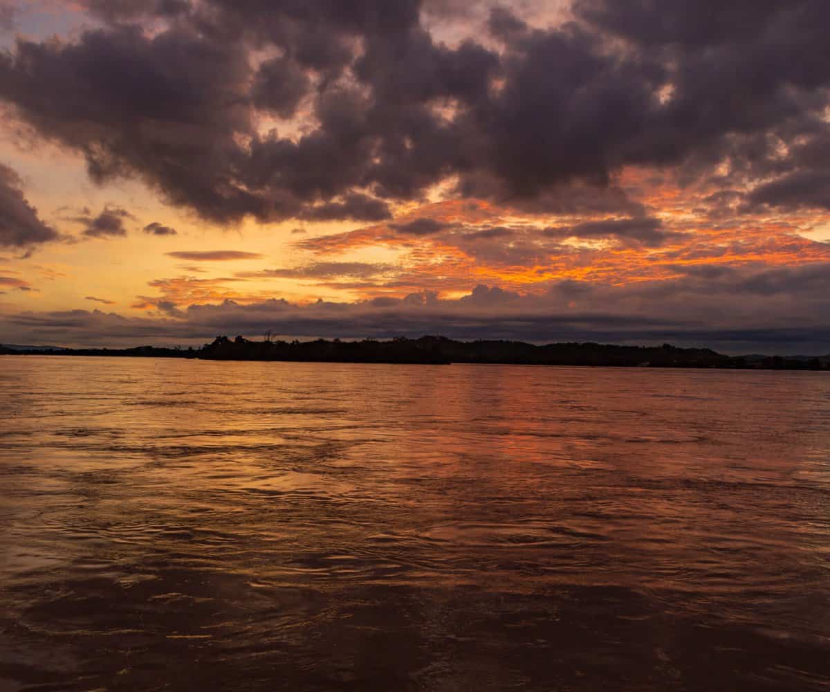 Sunrise on Don Khong Island, across the Meekong River, Laos