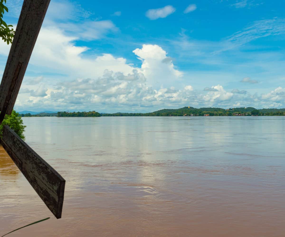 A fast flowing Meekong River, Don Khong Island, 4000 islands, Laos
