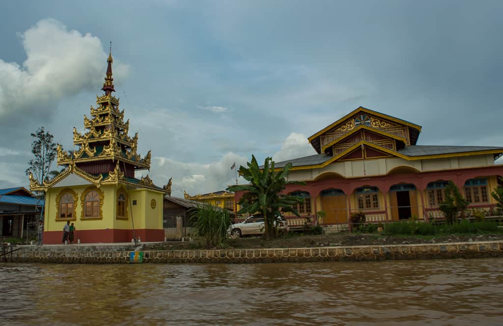 Entering Nyaugshwe, the main town of Inle Lake, Myanmar