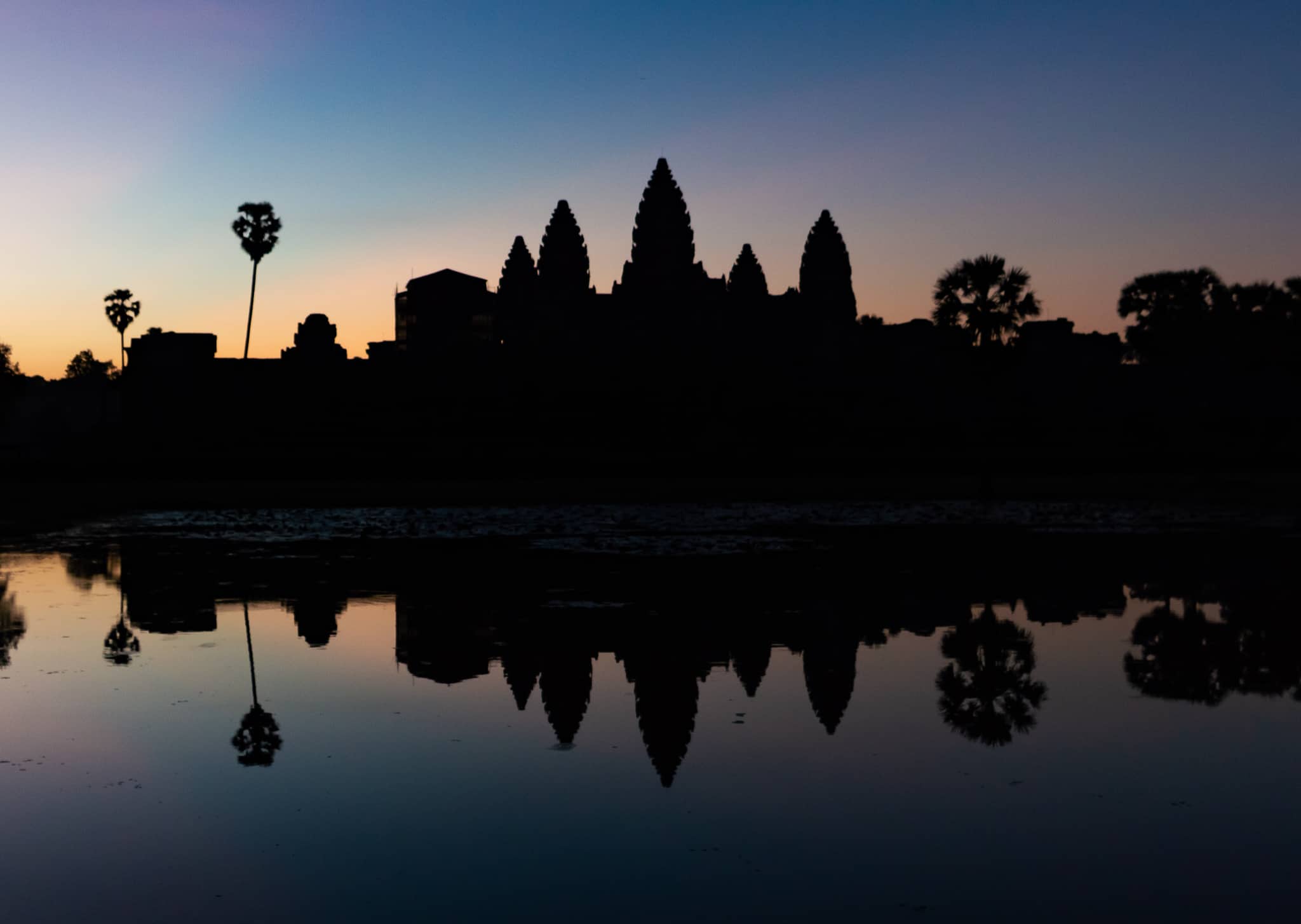 Sunrise at Angkor Wat is incredibly popular all year round, get there early if you want a good spot!