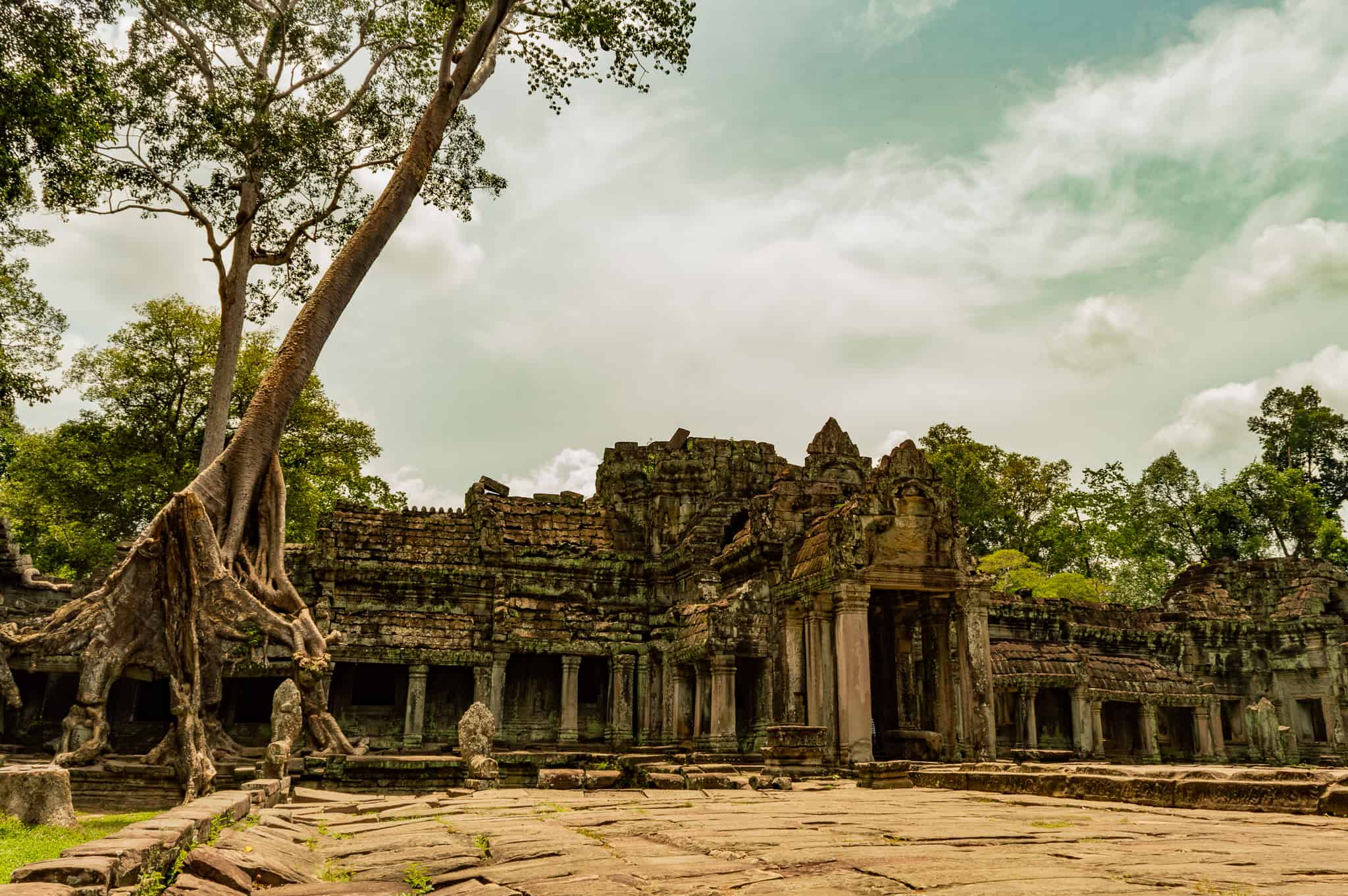 Many smaller, lesser known temple like this are scattered around the complex of Angkor Wat, Siem Reap, Cambodia