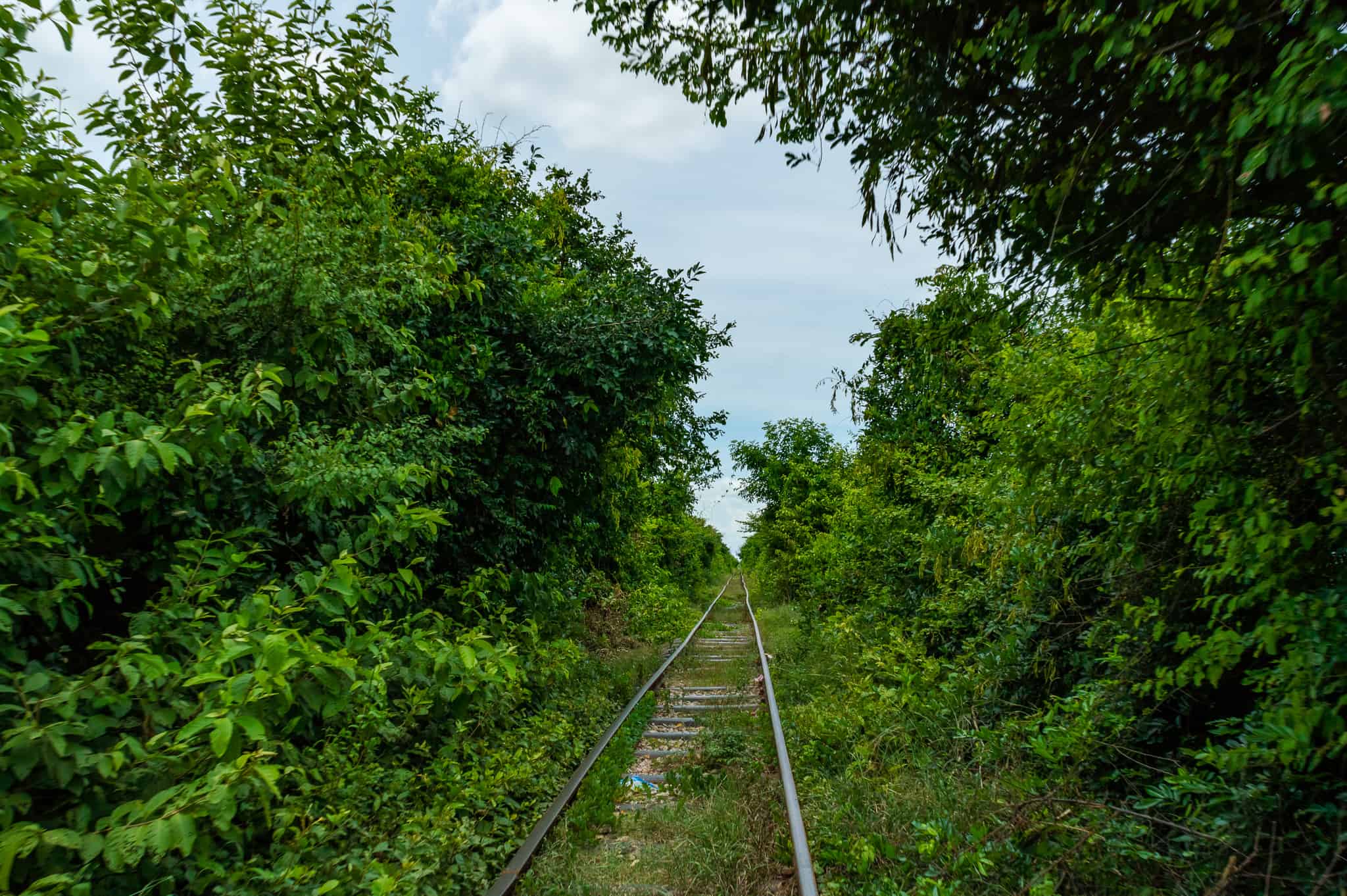This bamboo train is one of the main attractions to Battambang, Cambodia.