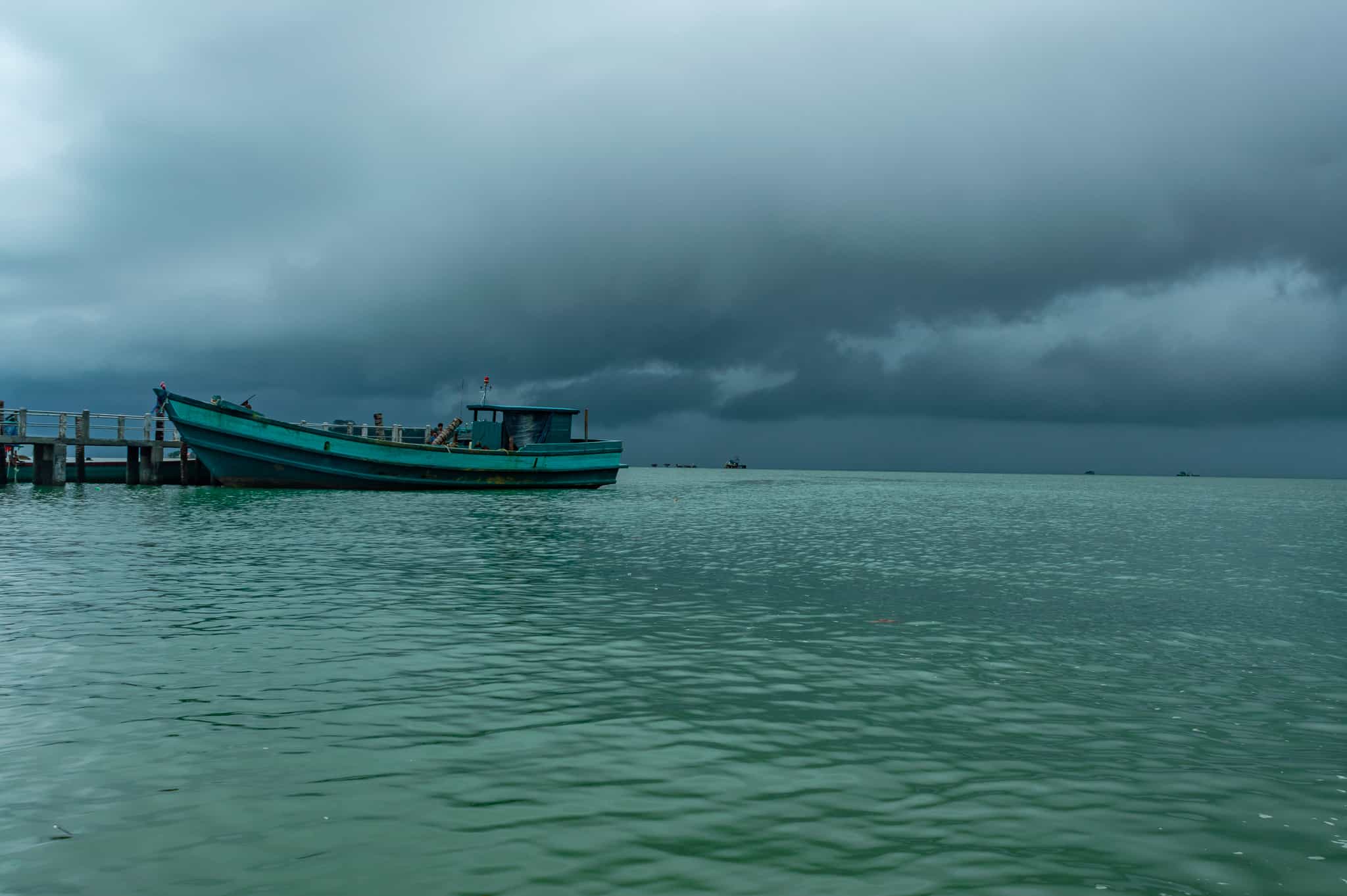 A storm rolling in on Otres Beach, Cambodia