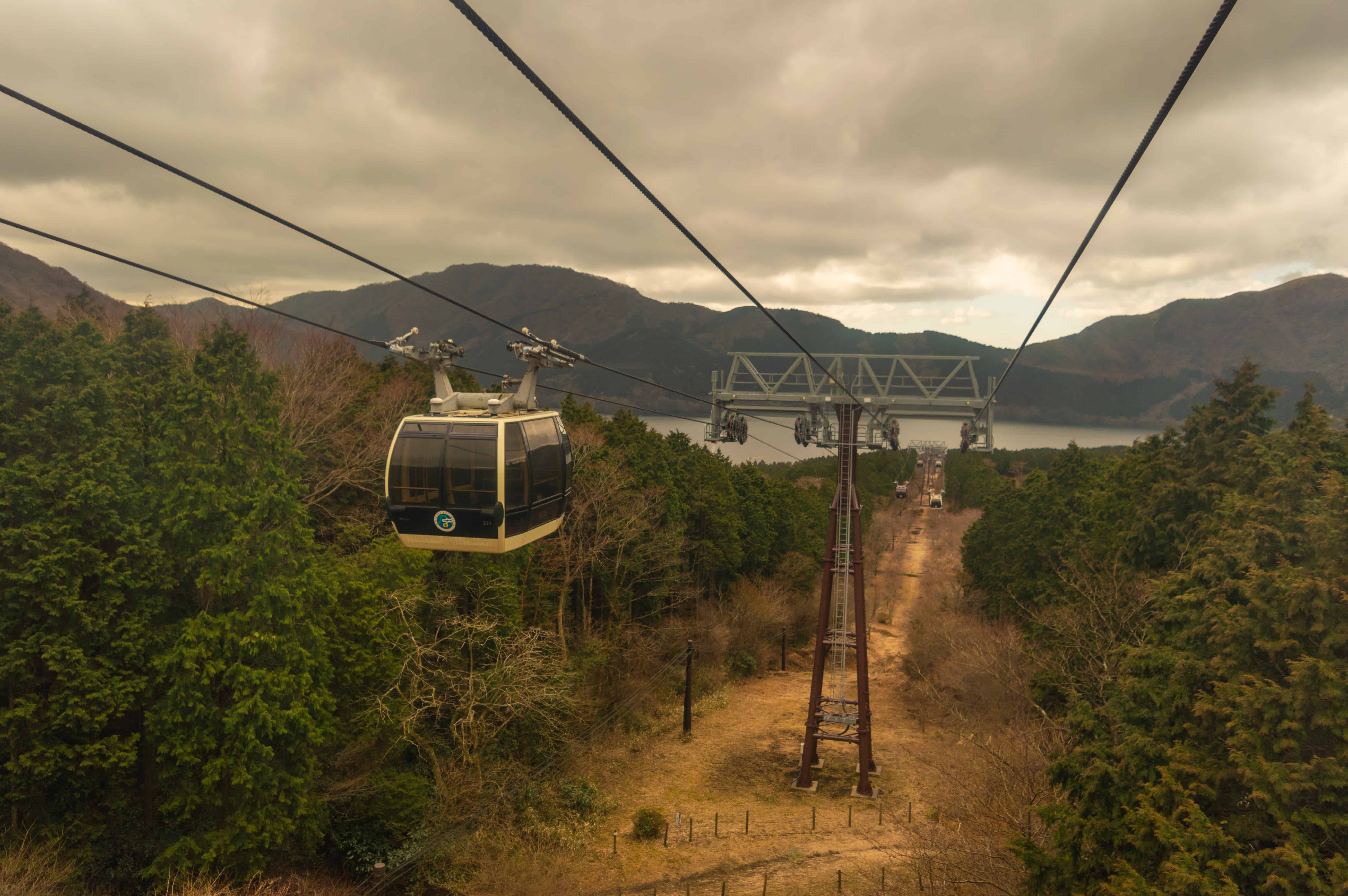 Hakone's cable car and Lake Ashi