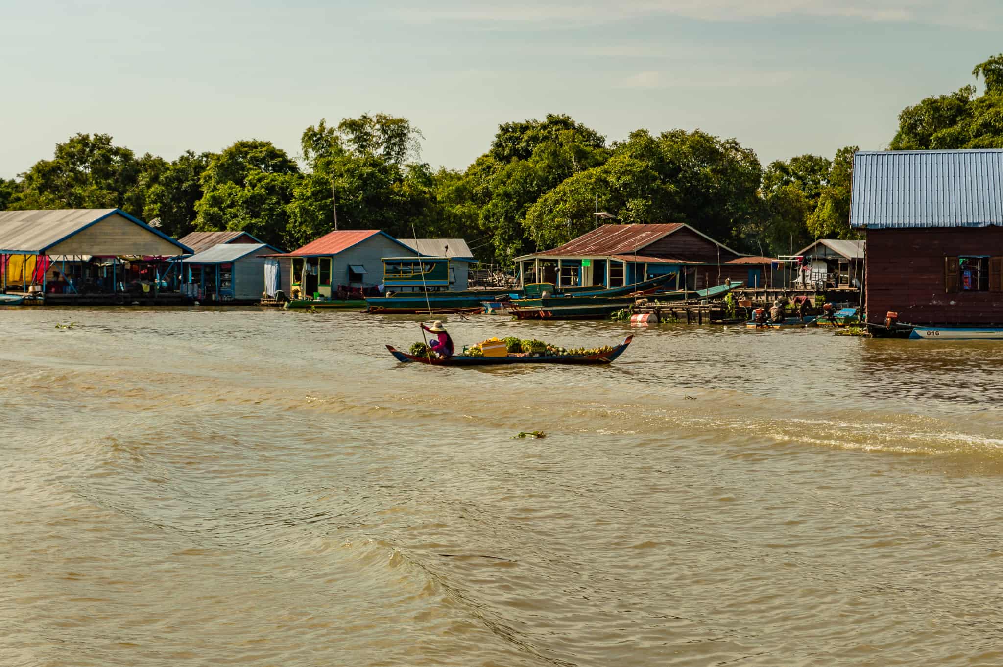 Floating villages along the Siem Reap river, Cambodia