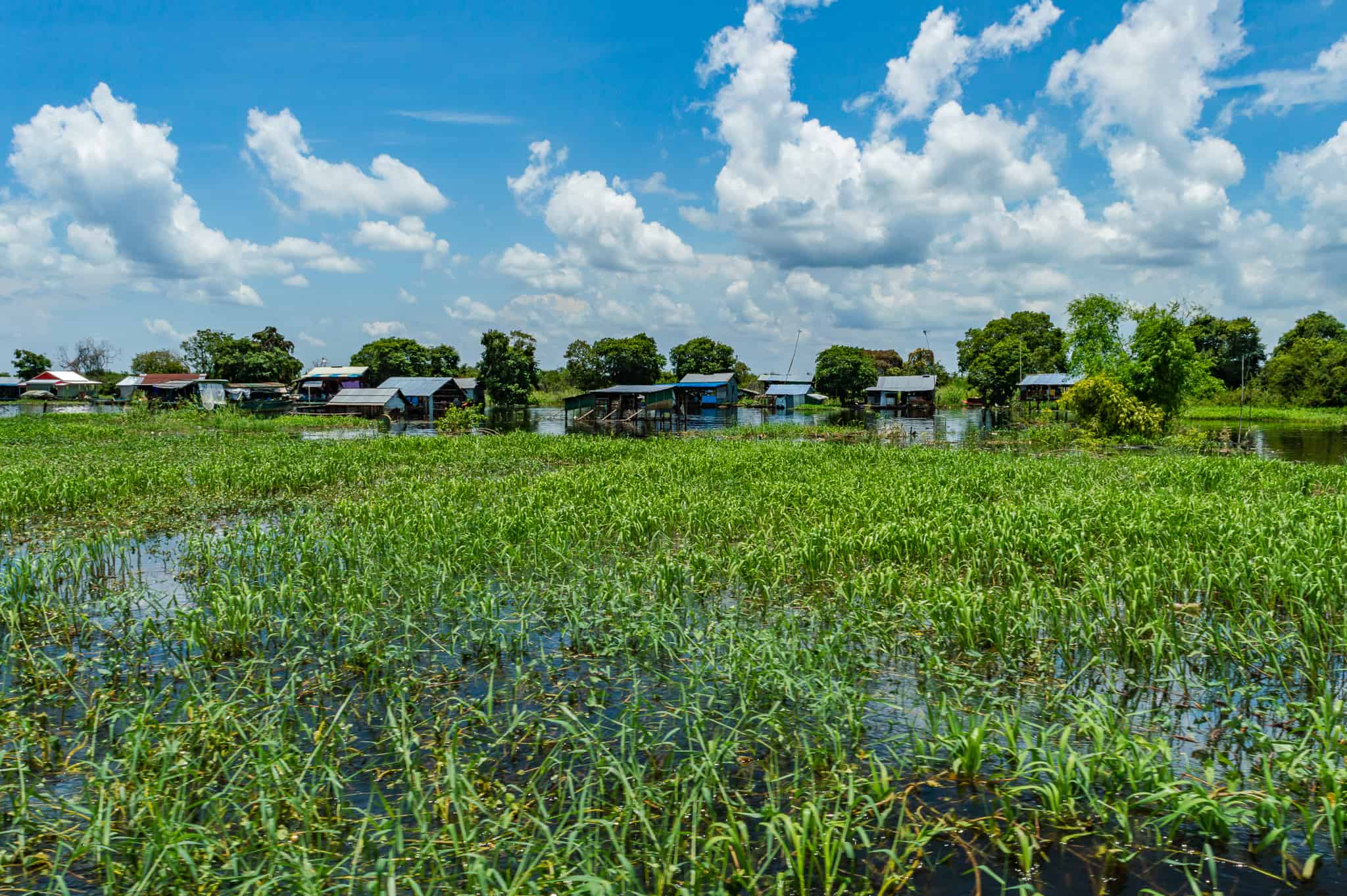 Floating villages on Tonle Sap Lake, Cambodia