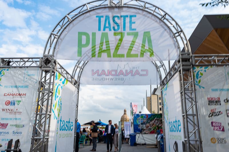Taste of Edmonton festival entrance, 2018