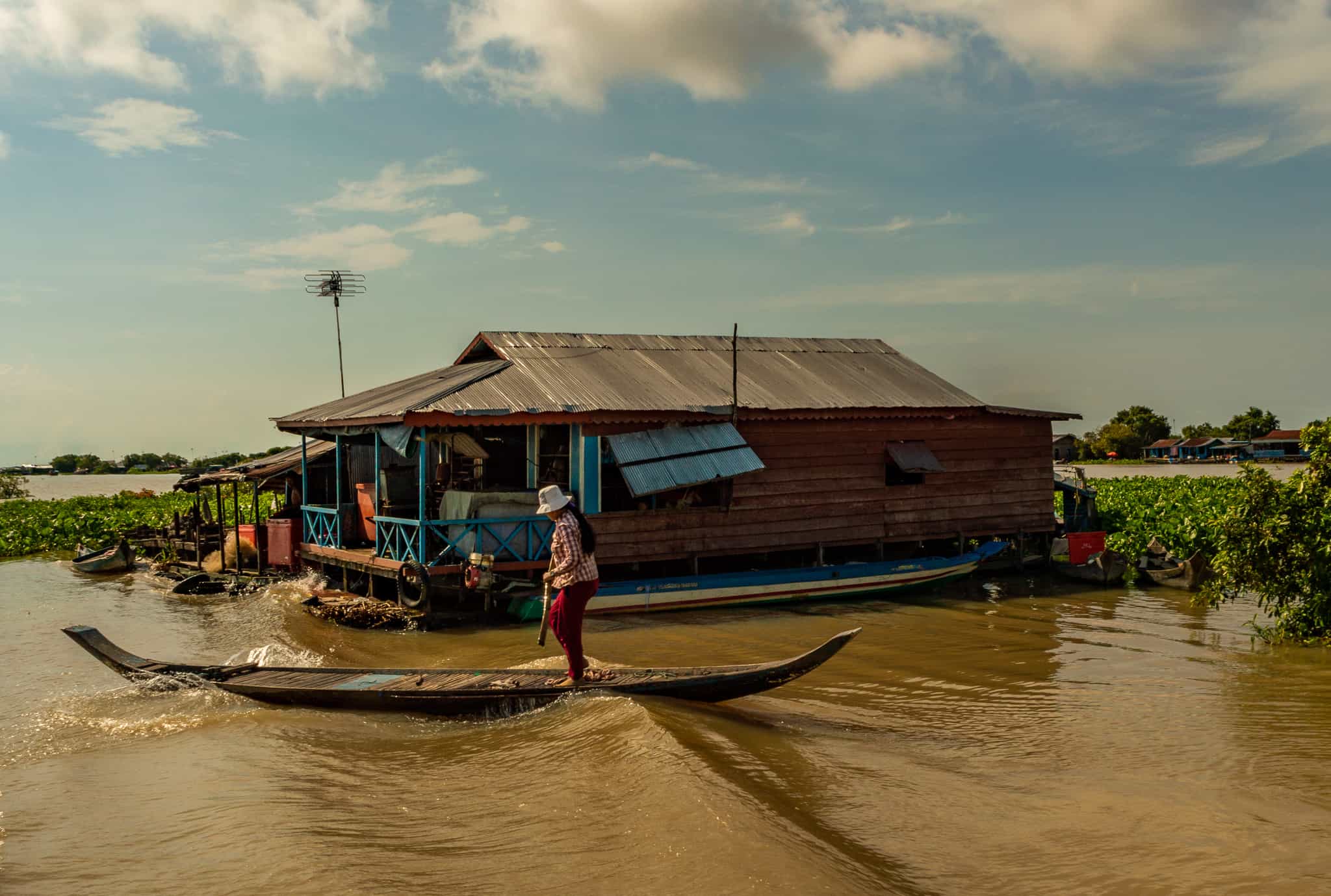 A local of the floating villages of Tonle Sap Lake, Cambodia
