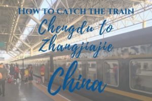 Catch the train from Chengdu to Zhangjiajie, China