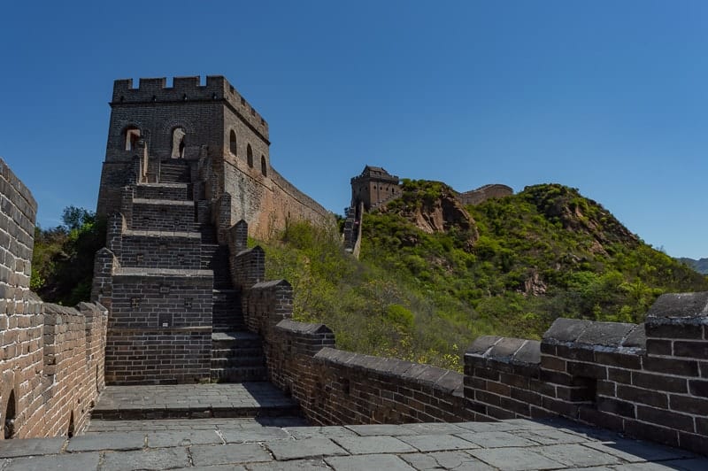 The Great Wall of Jinshanling can be steep and narrow, watch your footing