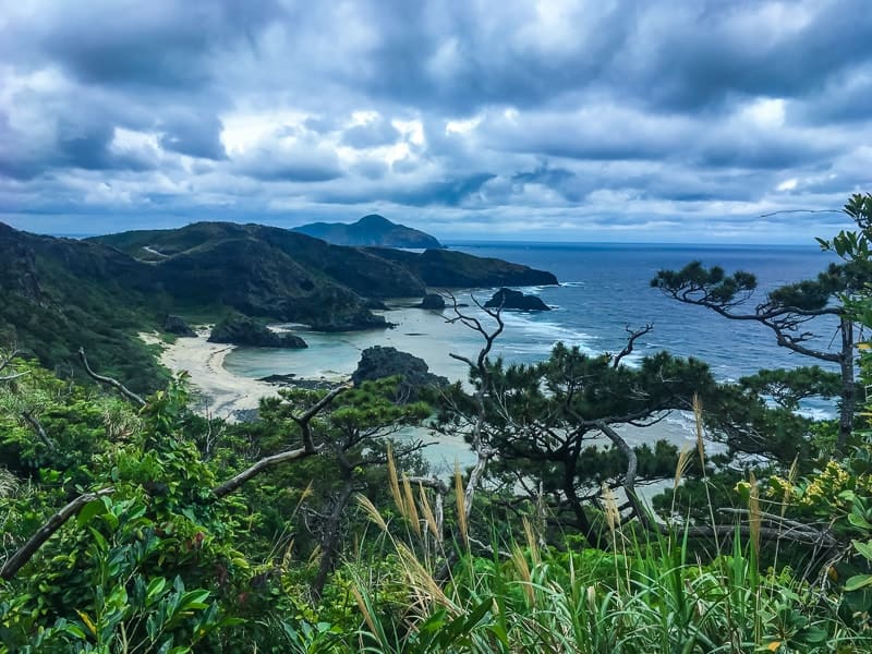 Hiking around the island of Zamami in Japan gives some beautiful views