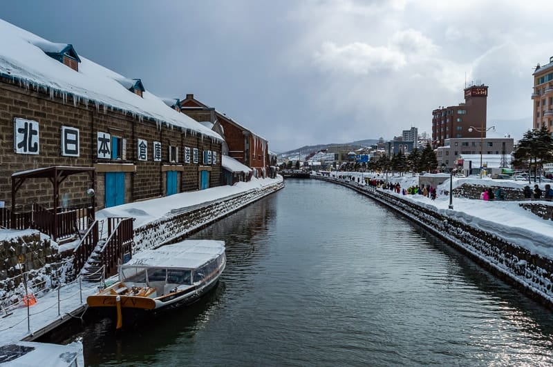 Walking along the banks of Otaru Canal is a great activity