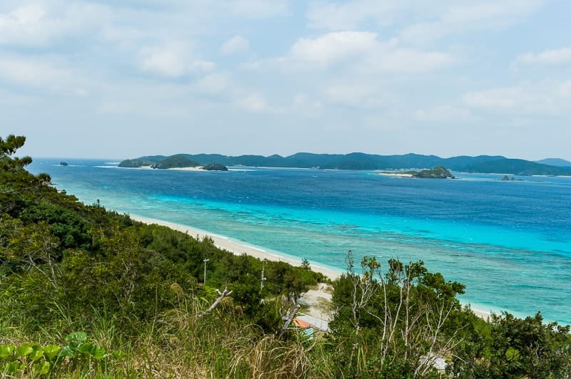 Hiking to beautiful beach is a great thing to do on Aka Island in Japan