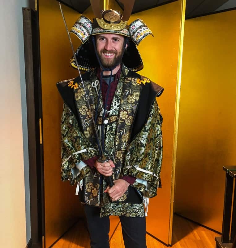 Even though it may be a little cheesy, dressing up as a Samurai in Tokyo is fun!