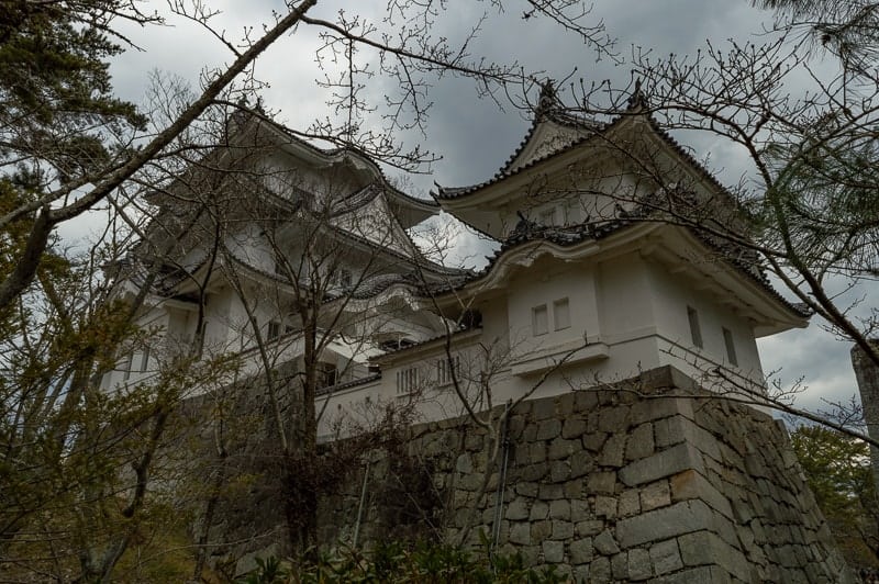 Walking around the grounds of Iga Ueno Castle gives some beautiful views of the building 