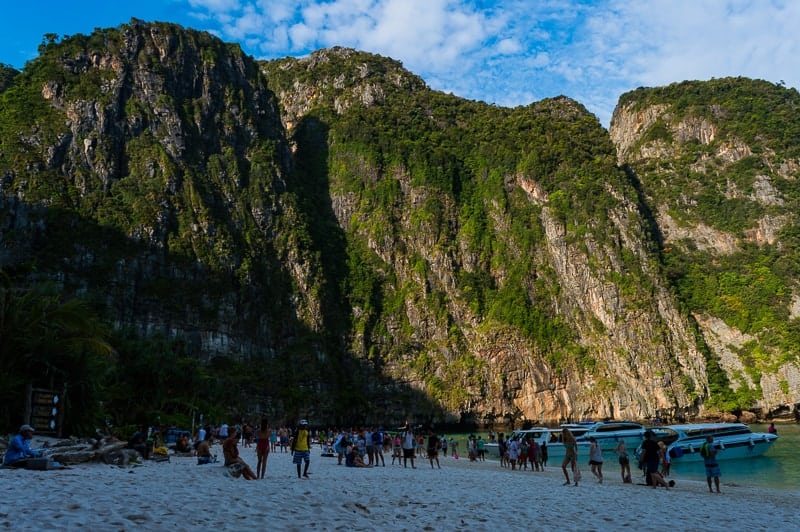 Thousands of visitors ventured to the beautiful shores of Maya Bay every day