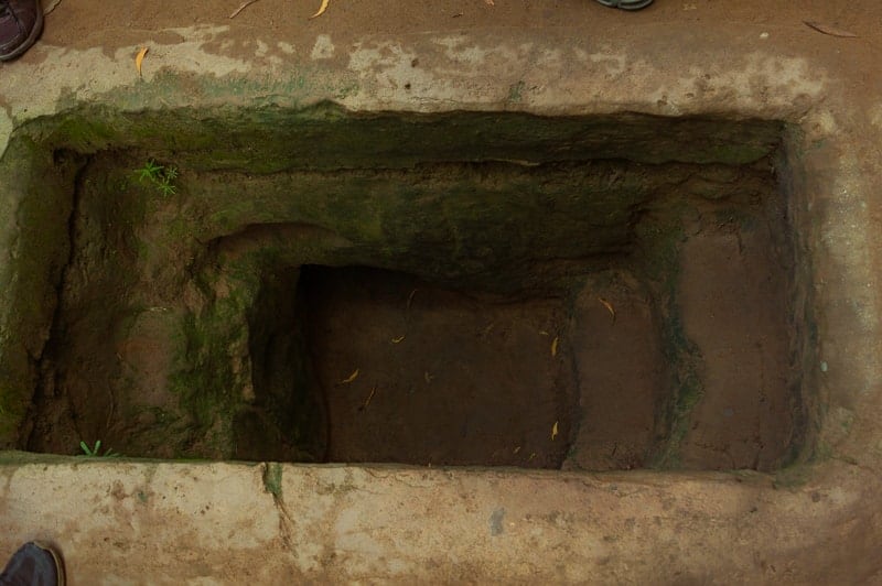 The tunnels are maintained for visitors to explore the underground network of Cu Chi Tunnels in Vietnam