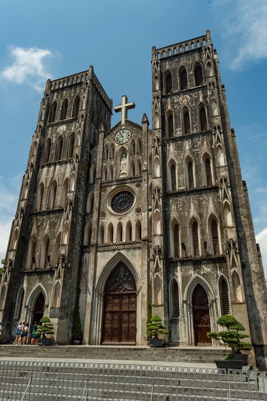 You get a few spare minutes on Hanoi's free walking tour to check out Saint Joseph's Cathedral