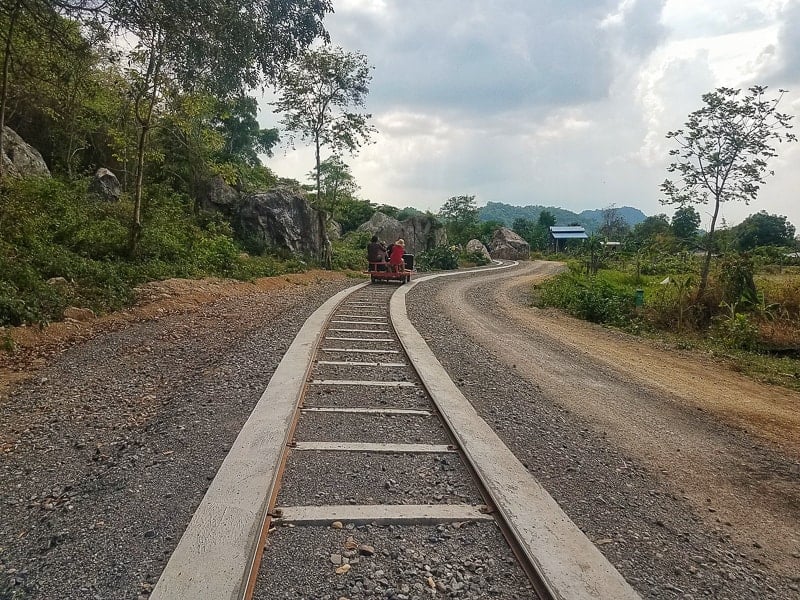 Battambang's new Bamboo Train is paved and a much different experience from the old track