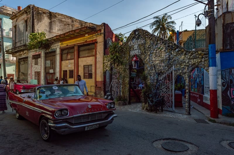 The entrance to Callejon de Hamel in Havana