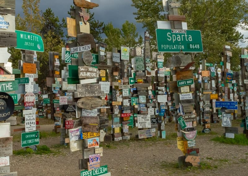 Watson Lake Signpost Forest is a unique attraction 