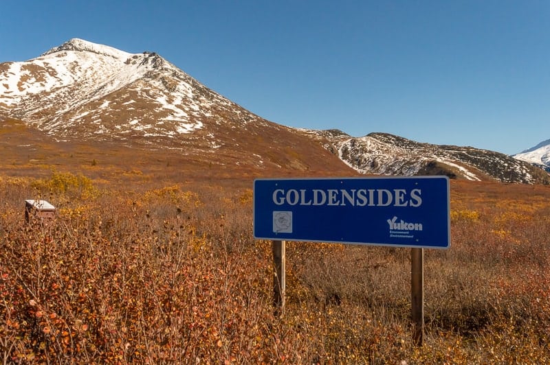 Hiking Dempster Highway on Goldensides Trail in Canada
