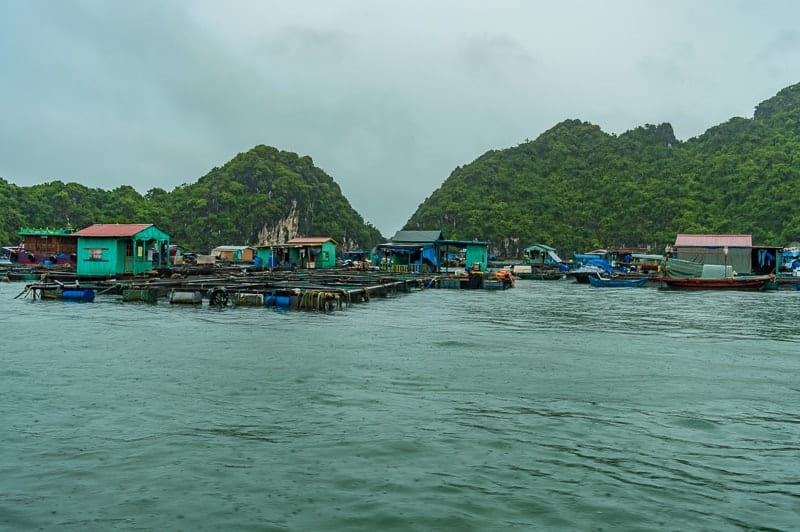 Lan Ha Bay is populated by many floating villages