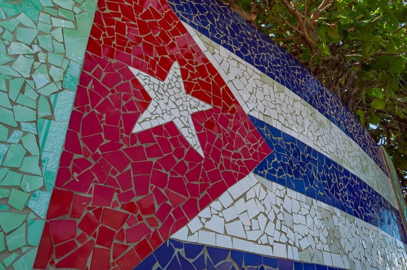 Cuban flag mosaic fusterlandia