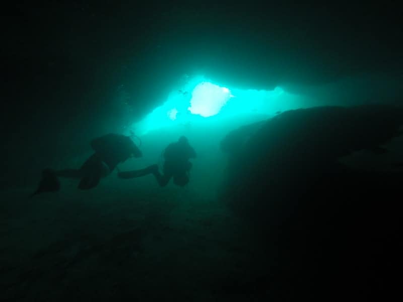 You can scuba dive through a cave at Caleta Buena on the Bay of Pigs