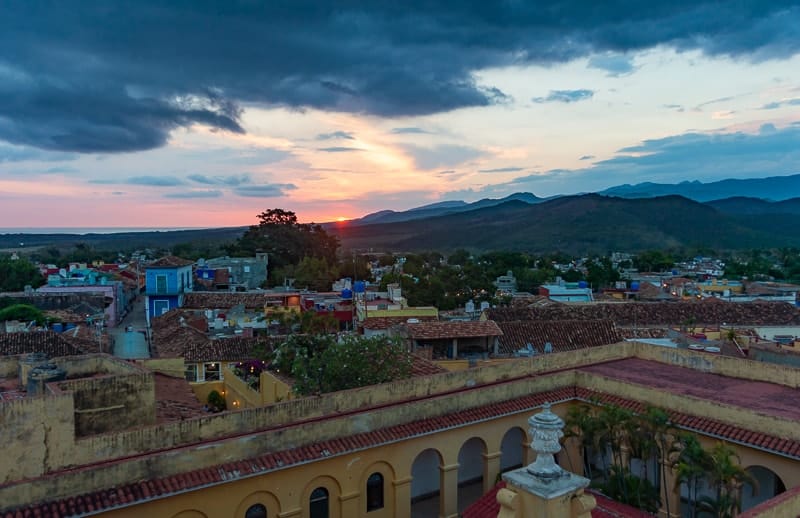 Sunset from the Trinidad bell tower in Cuba