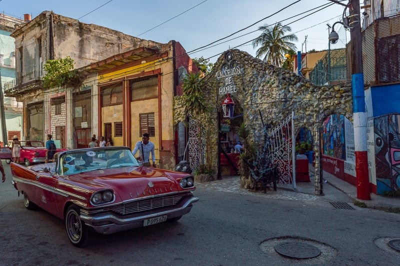 Callejon de Hamel is a great sight on the free walking tour of Central Havana, Cuba 
