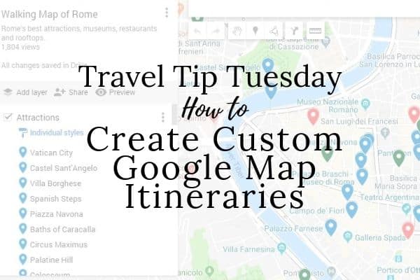 How to create custom Google Map Travel Itinerary