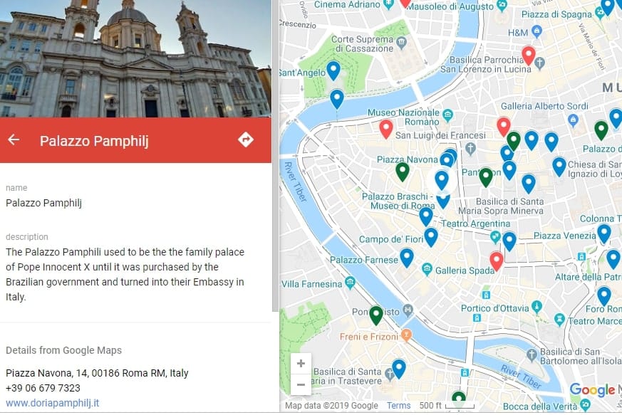An example of Valentina's Rome itinerary