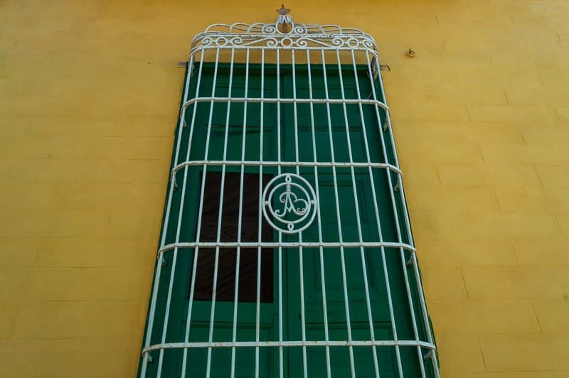 Bars are common over the windows of Trinidad in Cuba, left over from the days of pirates