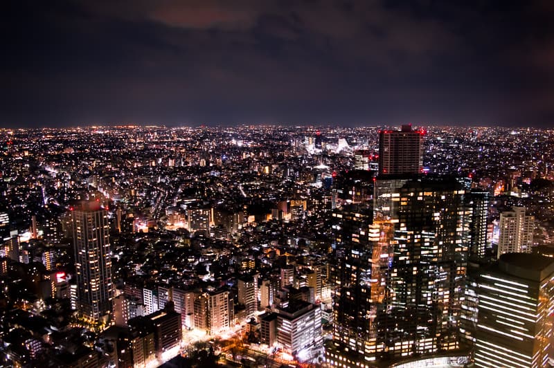Tokyo Metropolitan Government Building is a beautiful city scape view of Tokyo - and it's totally free