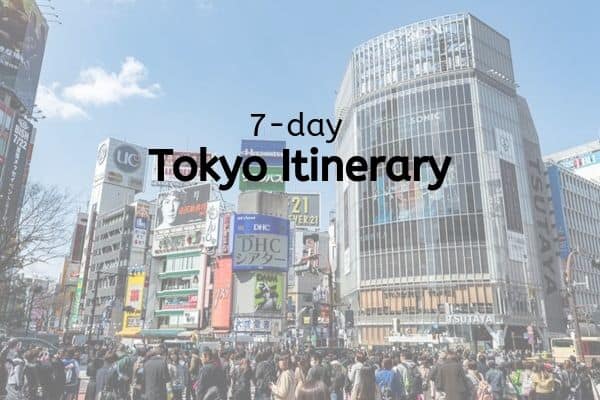 7 days itinerary for Tokyo traveling